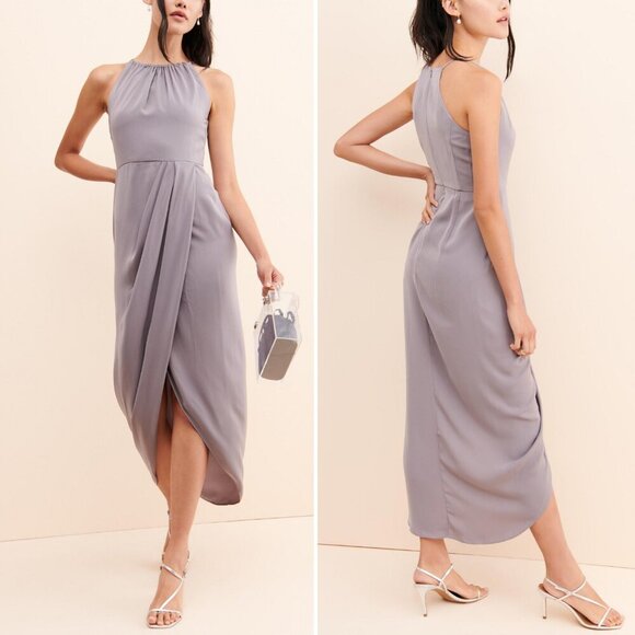 Shona Joy Gray Reservations Required Gown Party Cocktail Dress 20756 - Picture 1 of 13